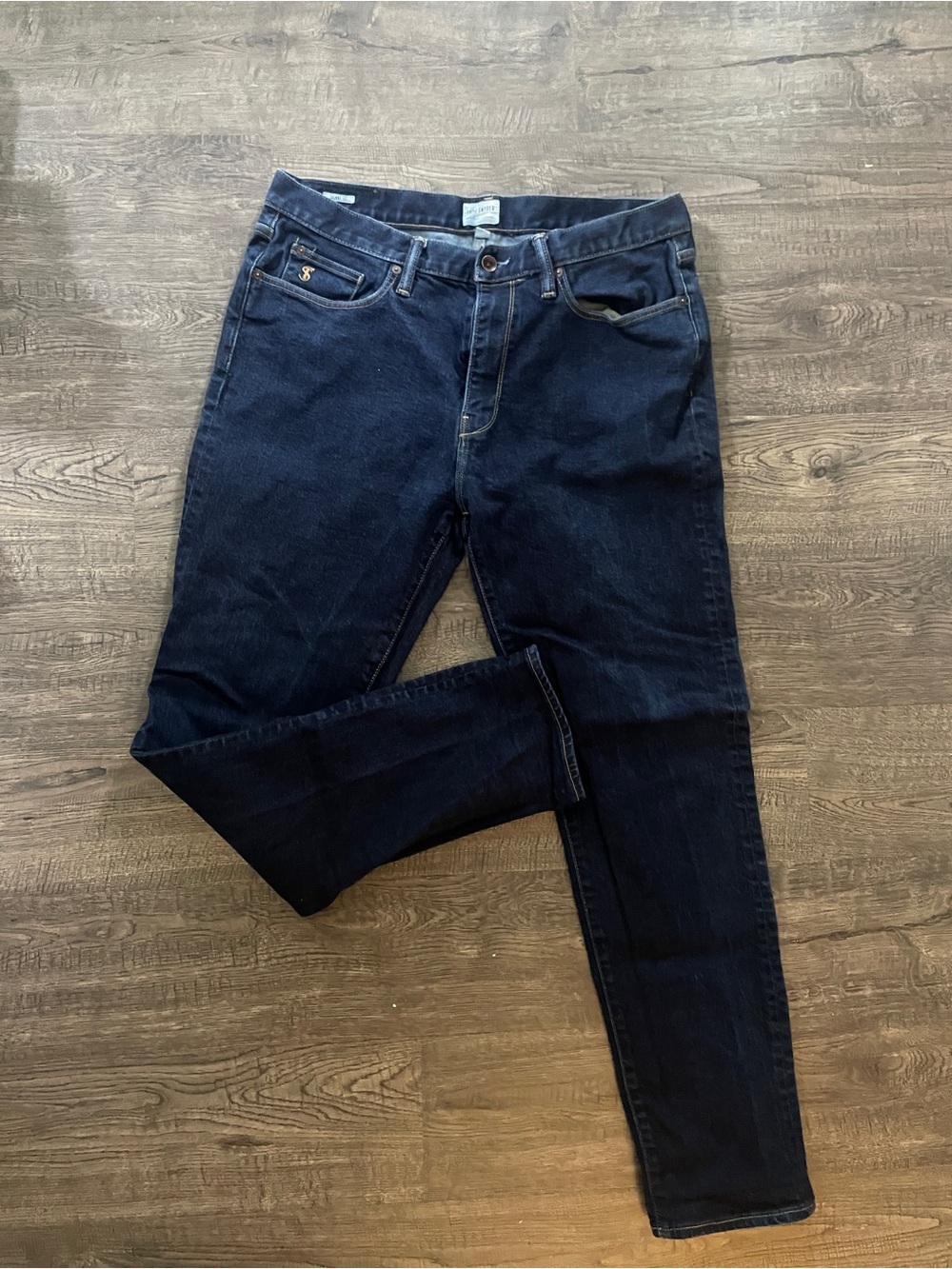 Todd Snyder Dark Indigo Jeans with Contrast Stitching